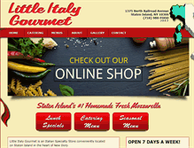 Tablet Screenshot of littleitalygourmetsi.com